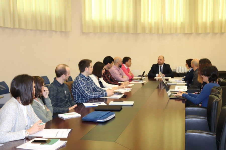 Un momento durante la reunión del proyecto 