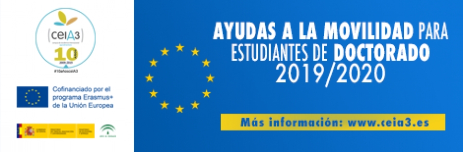 Convocatoria ceiA3 de ayudas a la movilidad internacional de estudiantes de doctorado en el marco del Programa Erasmus+ KA103