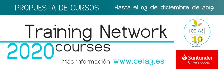 Abierta, hasta el 3 de diciembre, la convocatoria de propuesta de cursos Training Network Courses ceiA3 2020