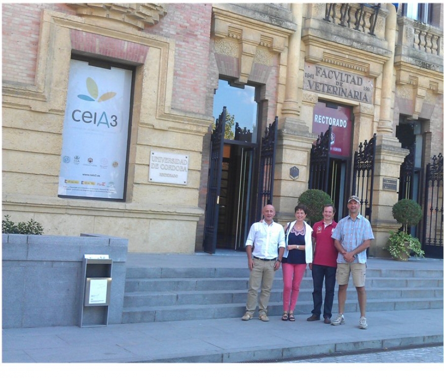Cuatro de los ponentes en la sede del ceiA3 en el Rectorado de la Universidad de Córdoba