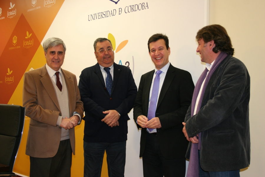 De izqd. a dcha., Juan José Badiola, Antonio Arenas, Justo Castaño y Antonio Casas